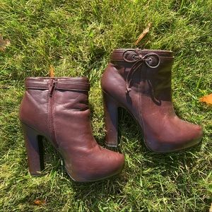 Just Fab Faux Leather Booties